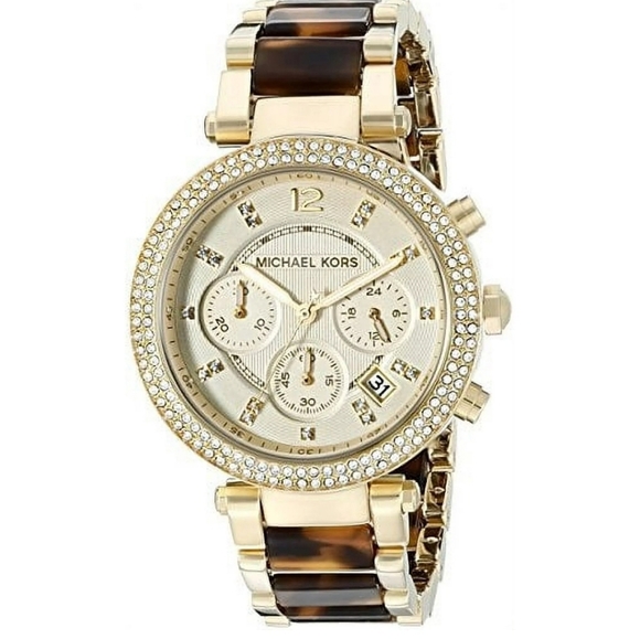 Michael Kors Parker Tortoise Chronograph Watch - Picture 2 of 5